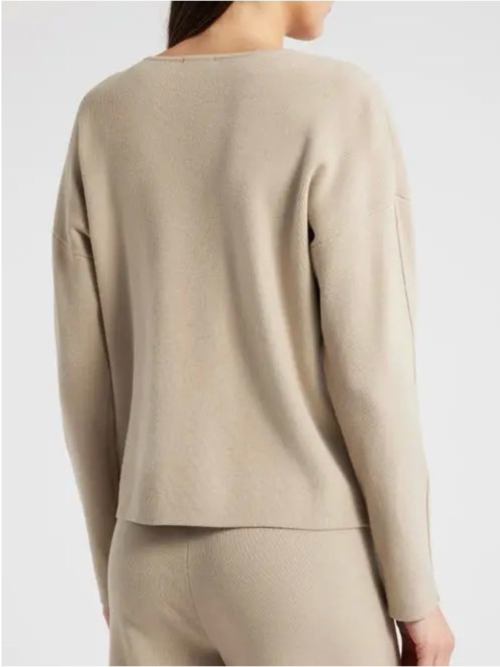 RAILS Hollyn V-Neck Sweater in Heather Oatmeal S - Picture 5 of 10